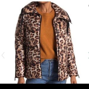 Sam Edelman Leopard Print Puffer Jacket